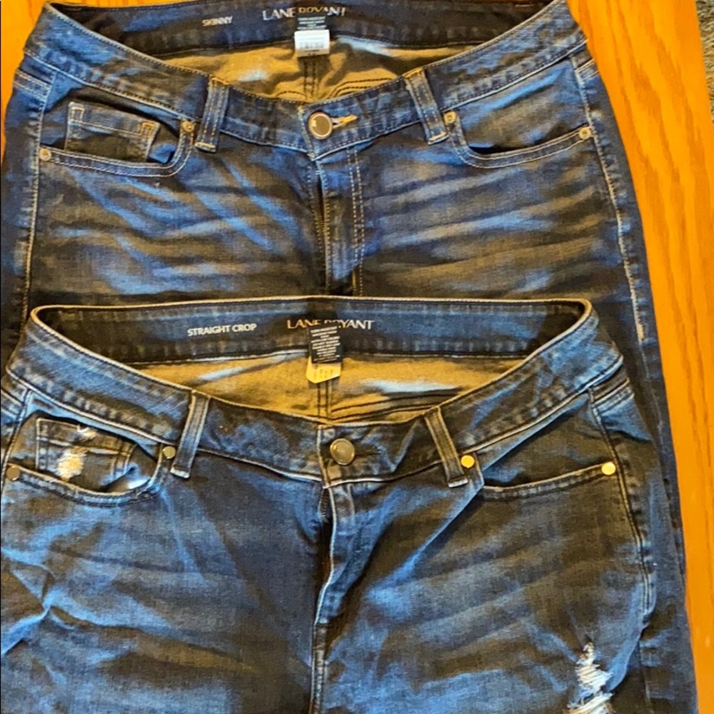 2 Pair Lane Bryant jeans. Size 16r.